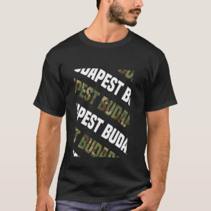 Camiseta Camuflagem Verde de Padrão Budapest Camo