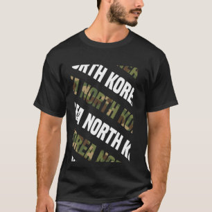 Camiseta Camuflagem Verde de Padrão da Coreia do Norte