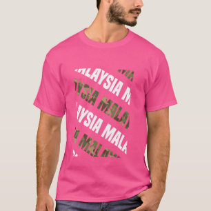 Camiseta Camuflagem Verde de Padrão da Malásia