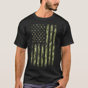 Camiseta Camuflagem Verde do Deserto do Camo Americano Tact