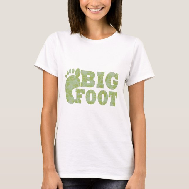 Camiseta Camuflagem verde Texto do pé-direito (Frente)