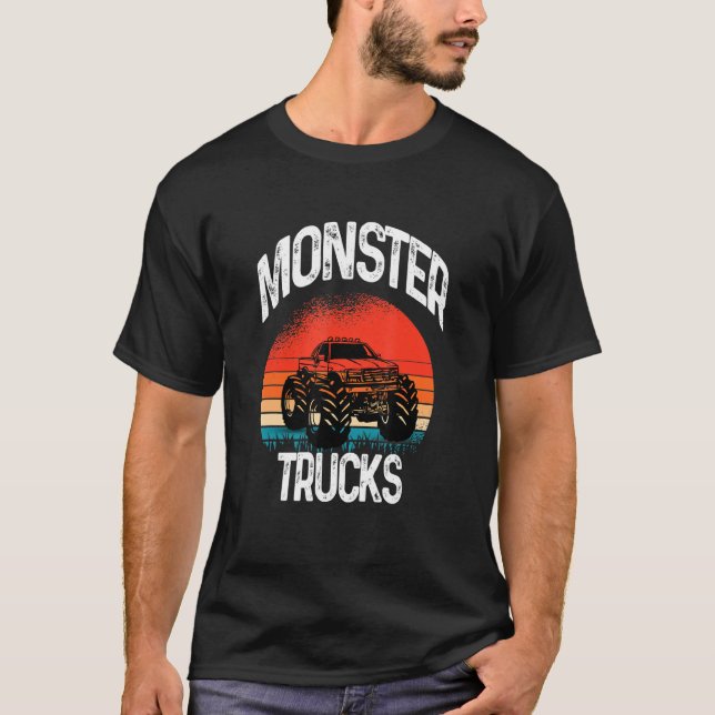 Camiseta Camuflagem Vintage Monster Trucks (Frente)
