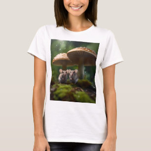 Camiseta Camundongos Sob Proteção De Cogumelo A Partir Da C