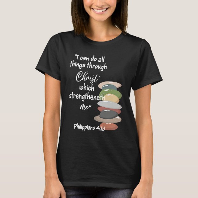 Camiseta Can Do All Things Religious Bible YM Verse YW Them (Frente)