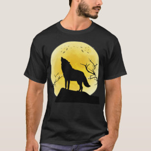 Camiseta Cana-de-laboratório negro do Wolf Moon Gift
