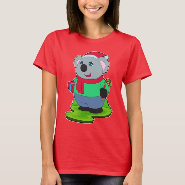 Camiseta Cana doce de Natal Koala (Frente)