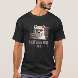 Camiseta Canaan Dog Best Dog Pai Alguma Vez Retro USA Ameri