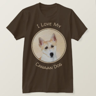 Camiseta Canaan Dog Painting - Arte de Cachorro Original