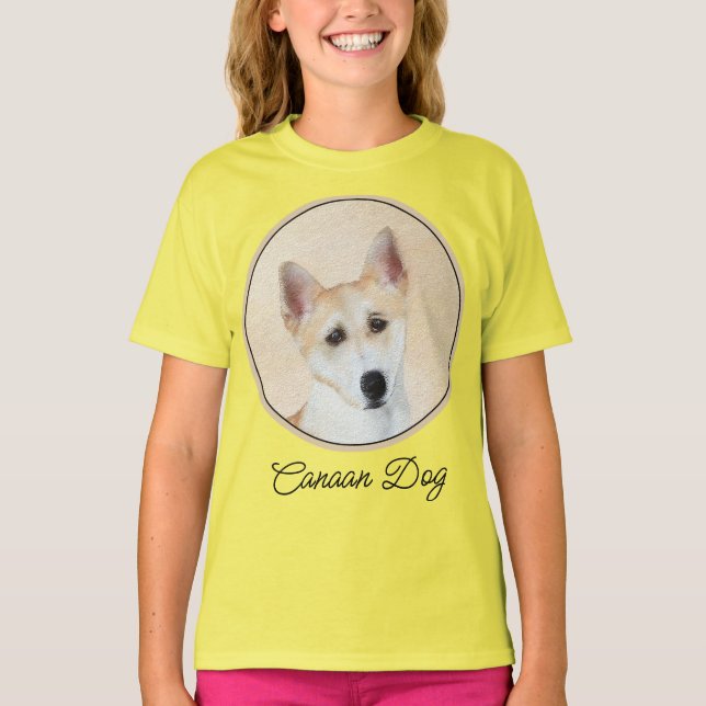 Camiseta Canaan Dog Painting - Cute Original Dog Art T-Shir (Frente)