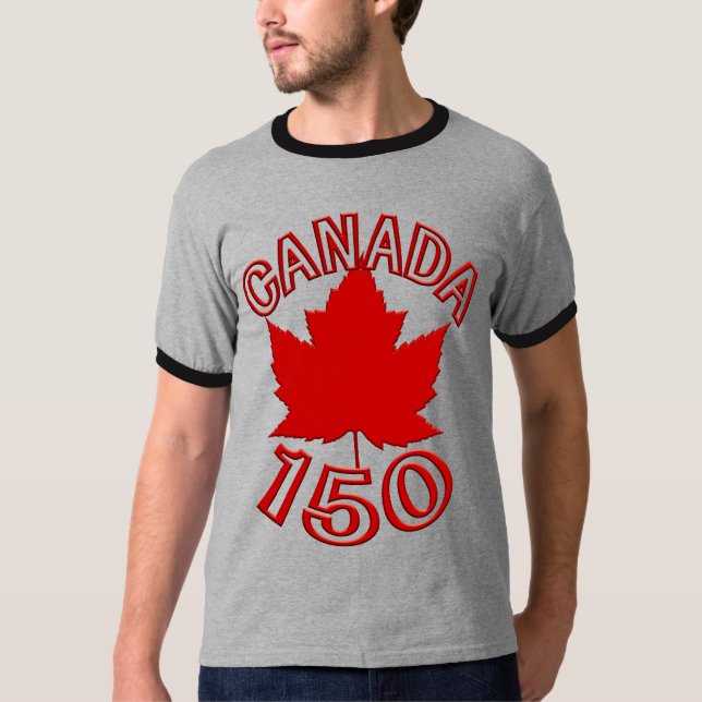Camiseta Canadá 150 T-shirts Canadá 150 Souvenir Shirts (Frente)