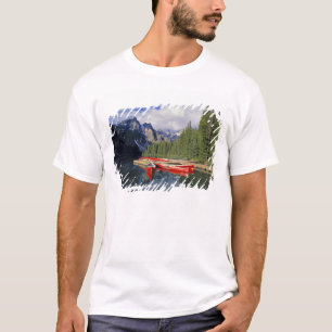 Camiseta Canadá, Alberta, Lago Moraine. O espelho d'água