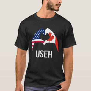Camiseta Canadá American Flag Us Eh