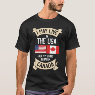 Camiseta Canada American Flag Usa Canadian Roots Gifts
