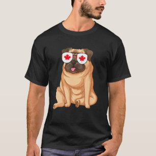 Camiseta Canadá Bandeira Canadiana Bull Dog Funny Sunvidles