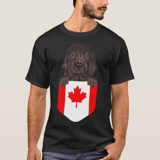 Camiseta Canadá: Bandeira do Cachorro da Terra Nova em Cami