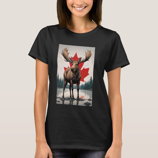 Camiseta Canadá bandeira do Canadá orgulho Canadá Dia do Ca (Frente)