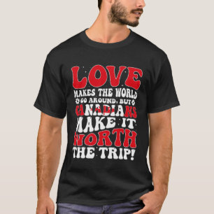 Camiseta Canadá Bandeira Homens e Mulheres Cortam Til Canad