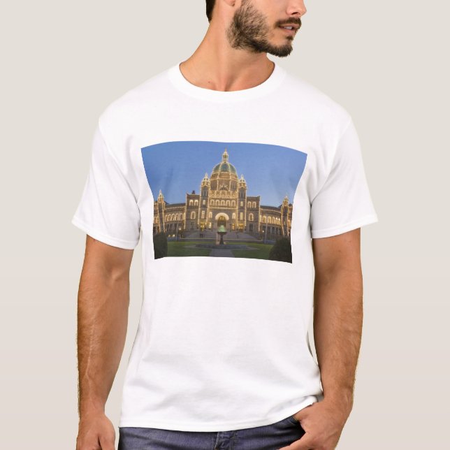 Camiseta Canadá, BC, Victoria, Edifício do Legislativo da B (Frente)