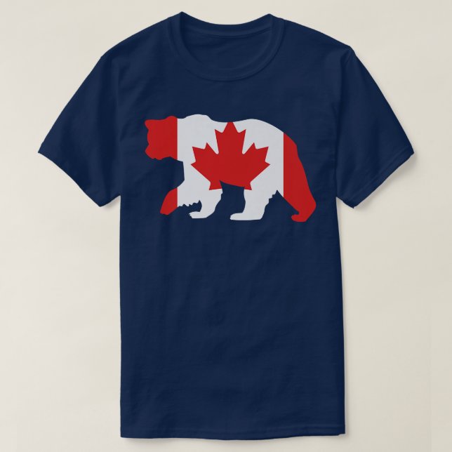 Camiseta Canadá Bear Canadian Flag Premium 493 (Frente do Design)