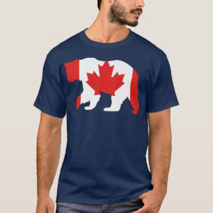 Camiseta Canadá Bear Canadian Flag Premium 493