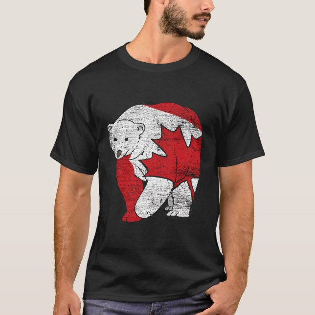 Camiseta Canada Bear Maple Leaf Canada (Frente)
