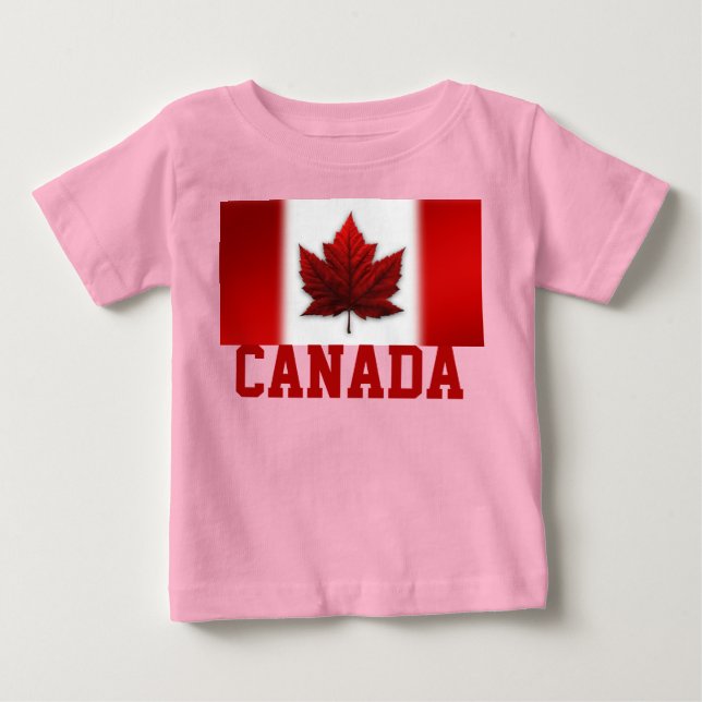 Camiseta Canadá Bebê Canadá Camisetas Personalizad (Frente)