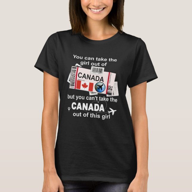 Camiseta Canada Boarding Pass  Canada Girl  Canada (Frente)
