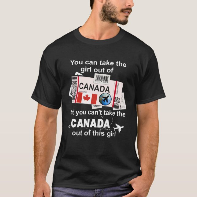 Camiseta Canada Boarding Pass  Canada Girl  Canada (Frente)