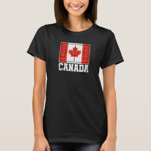 Camiseta Canadá Campo de futebol - Bandeira do Orgulho Cana
