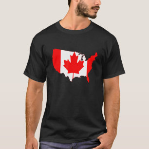 Camiseta Canadá Canadá Canadá Sinalizador Canadá Mapas