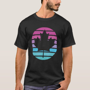 Camiseta Canadá Canada Flag Retro Sun com Maple