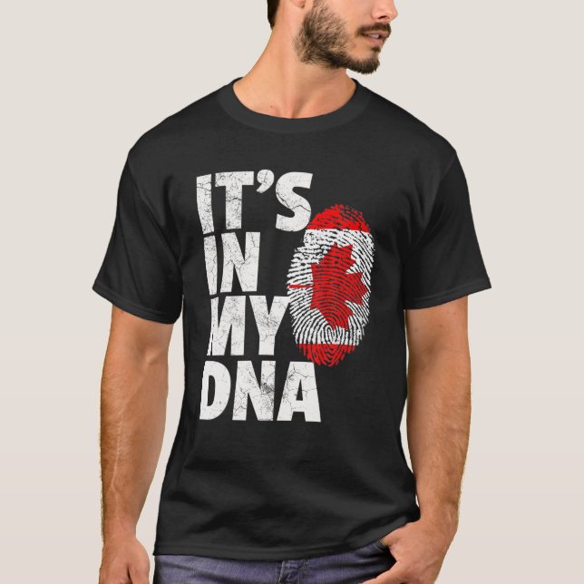 Camiseta Canadá canadense Flag IT's IN MY DNA Christmas Gif (Frente)