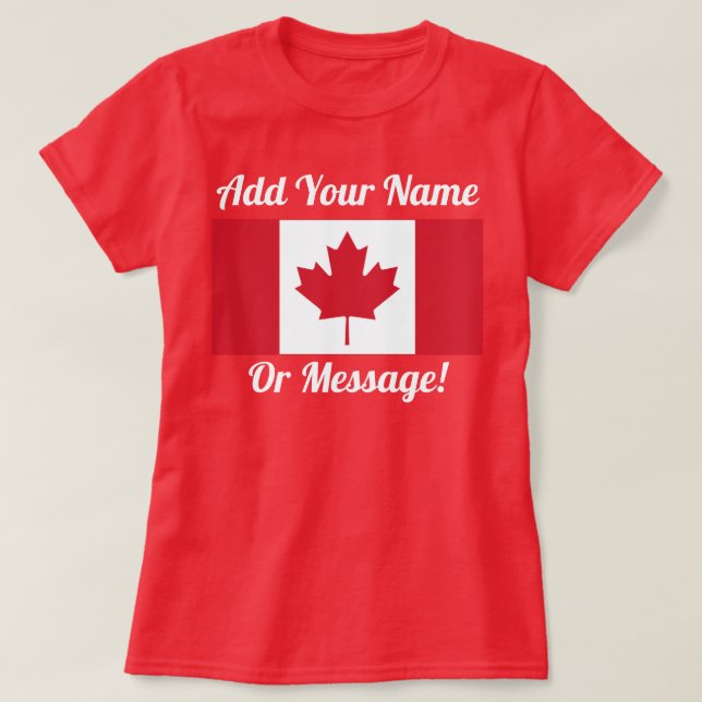 Camiseta Canadá canadense Flag T-Shirt (Frente do Design)
