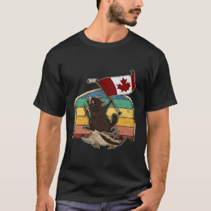 Camiseta Canadá canadense Flags Geese American Hockey Toron