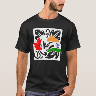 Camiseta Canadá Canadianos Índia Sinalizador de DNA Misto I