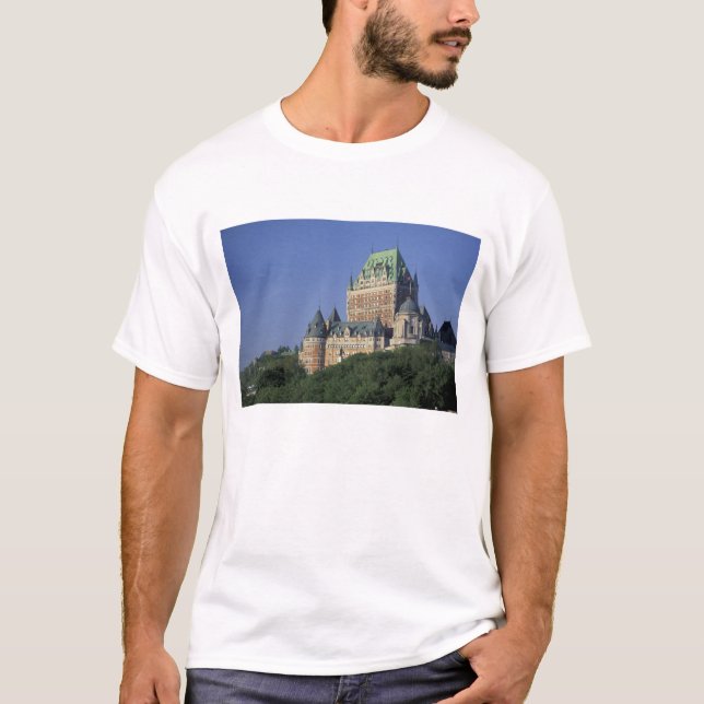 Camiseta Canadá, cidade de Quebec.  Chateau Frontenac. (Frente)