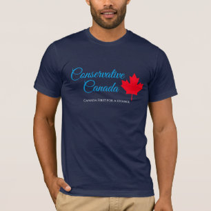 Camiseta Canadá Conservador. Canadá primeiro para uma mudan