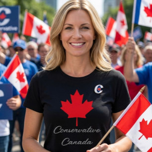 Camiseta Canadá Conservador. VOTE Canadá Conservador 2026
