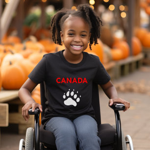 Camiseta Canadá Cor do Impressão de Pé de Pé Animal