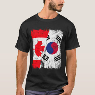 Camiseta Canadá Coreia do Sul meia bandeira canadense sul-c