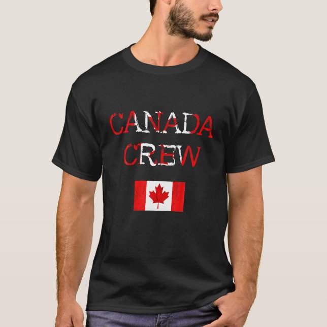 Camiseta Canada Crew Maple Leaf Canadian Flag Canadá (Frente)