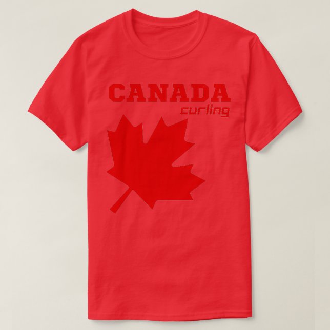 Camiseta Canadá Curling (Frente do Design)