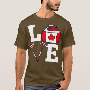 Camiseta Canadá Curling Broling Winter ice Sports Canada Fl