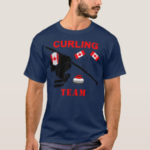 Camiseta Canadá Curling Funny design para amantes amantes a