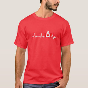 Camiseta Canada Day 2022 Heartbeat Maple Leaf Canada Flag C