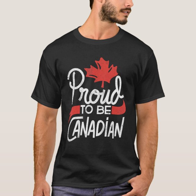 Camiseta Canada Day Celebration Proud to be Canadian Maple  (Frente)