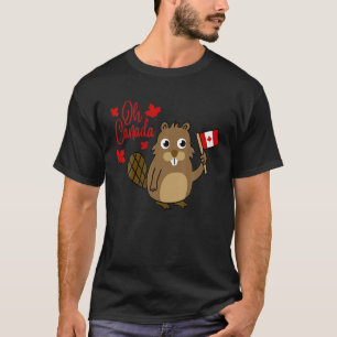 Camiseta Canada Day Engraçado Canadian Groundhog Flag