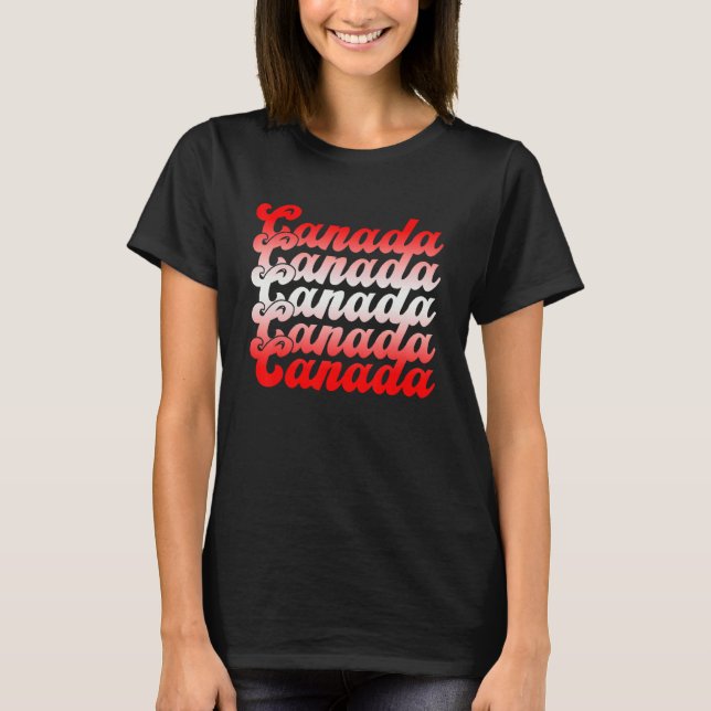 Camiseta Canadá Day Happy Canada Day Maple (Mapeamento Feli (Frente)