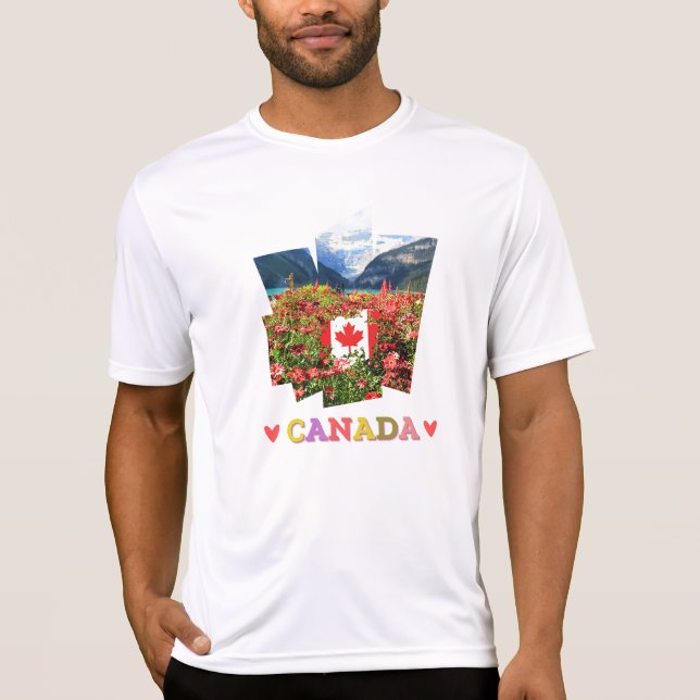Camiseta Canada Day Lake Louise Rocky Mountain Flowtain (Frente)
