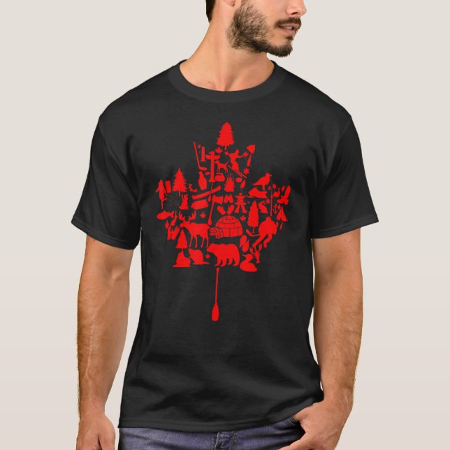 Camiseta Canadá Day Maple Leaf Canadian Flag (Frente)